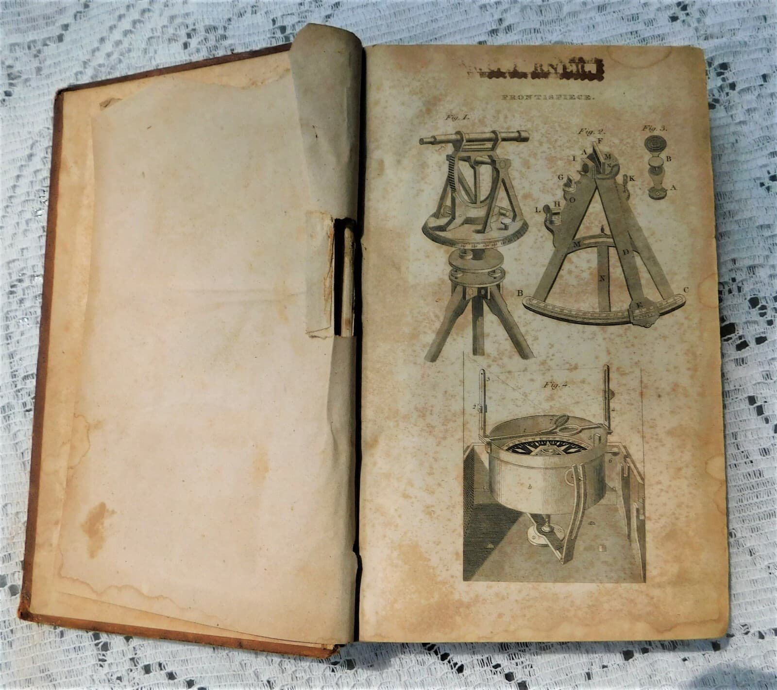 PUBLISHED 1828 THEORY AND PRACTICE OF SURVEYING ILLUST W COPPER PLATES & FOLDOUT 3