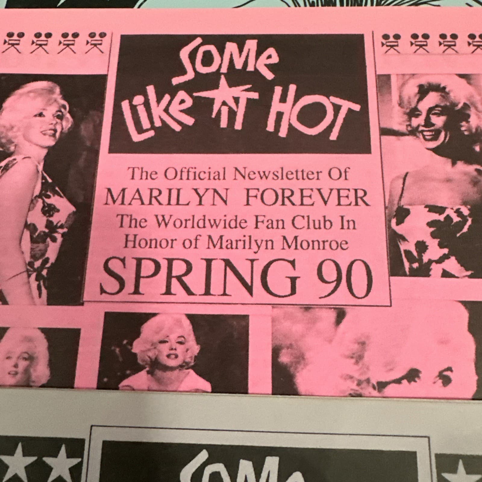 3  MARILYN MONROE  Some Like It Hot Official Newsletters 1989-1990 3