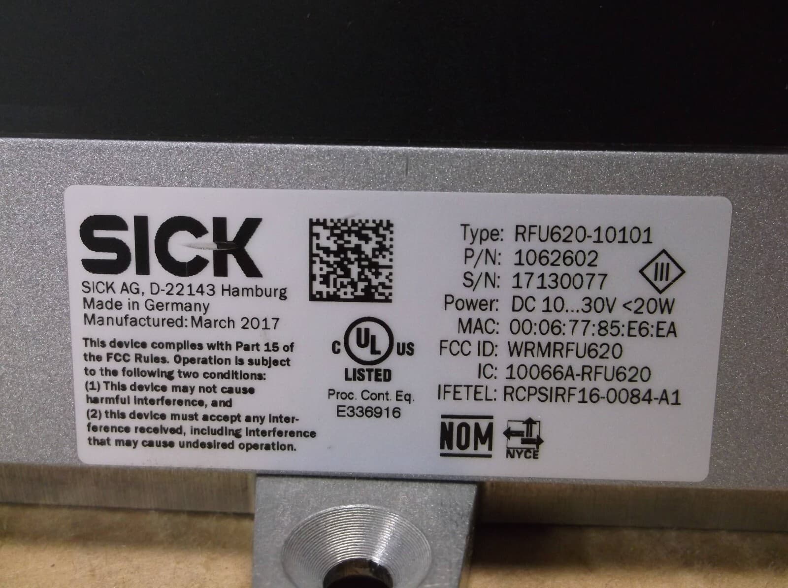 RFU620-10101 Sick RFID Read Write Device Head 1062602 RFU62010101 5