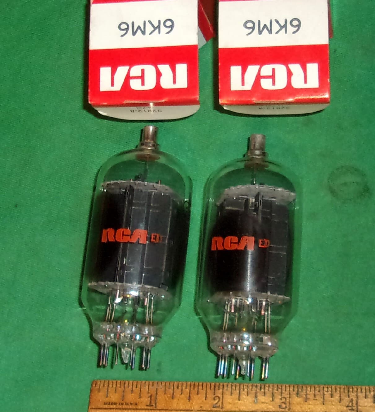 (2) RCA 6KM6 Beam Power Tubes NOS Same Codes! Black Plates! Test Strong! 2