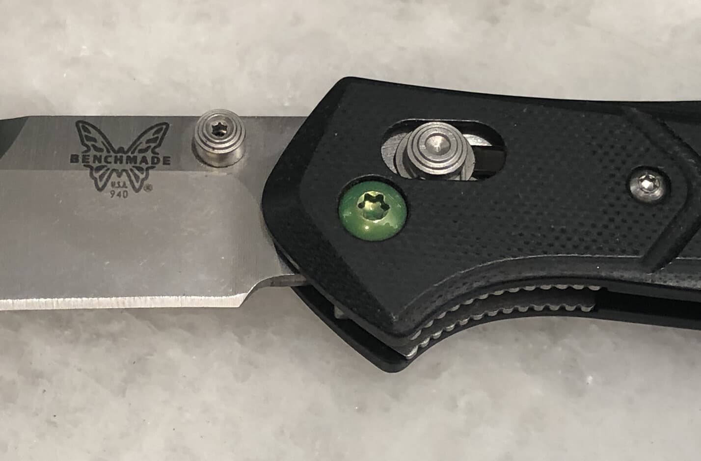 Green Stainless Steel Pivot Screw For Benchmade Osborne 940-2 G10 Knife - 1pc 3