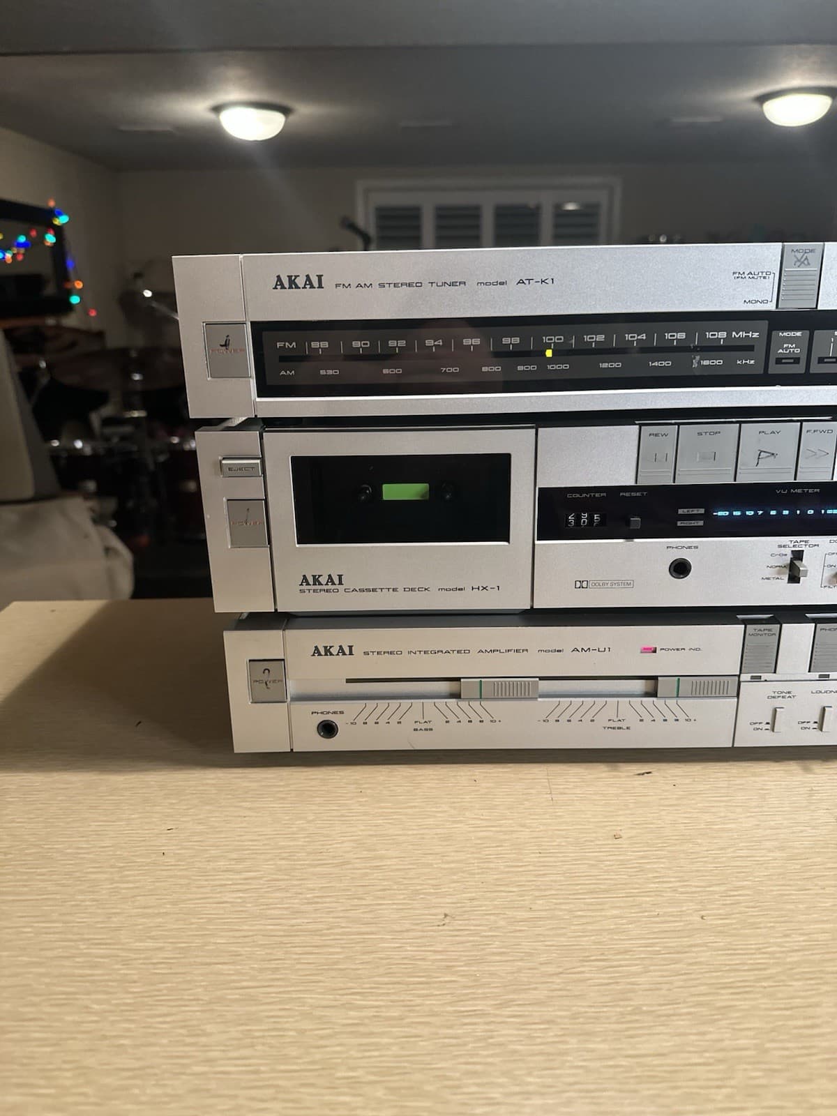 AKAI AM-U1 Integrated Amplifier AT-K1 Stereo Tuner & HX-1 Cassette Deck Serviced 4