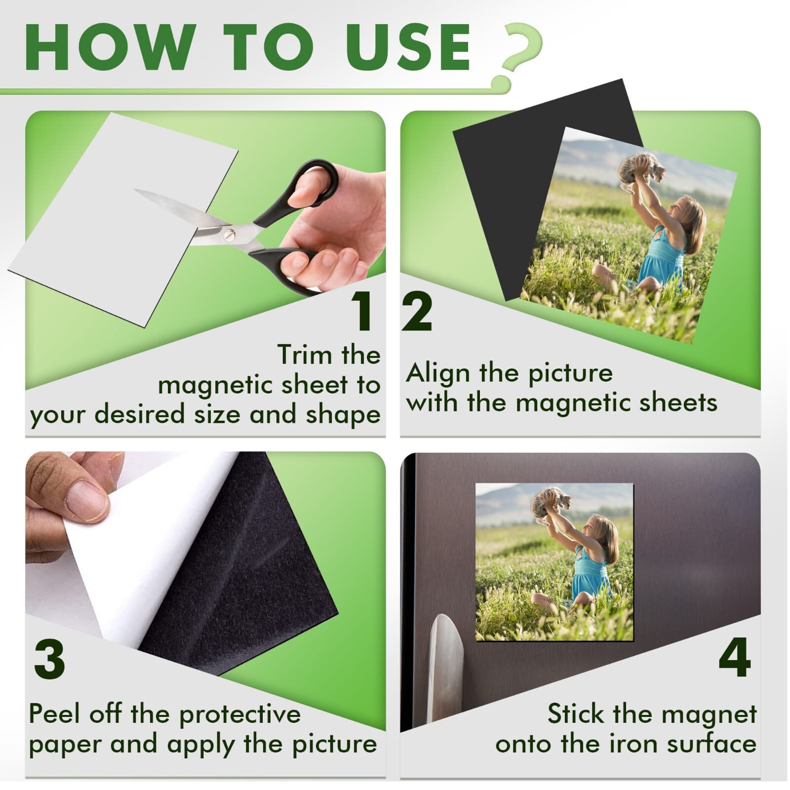 60 PK Self-Adhesive Magnetic Sheets 8.5 x 11 Inch 20Mil Strong Flexible Thick 6