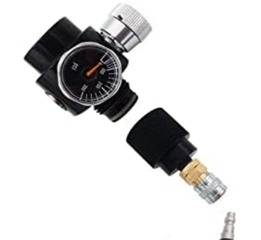 Paintball PCP Airsoft CO2 Tank Cylinder Regulator & Adapter DIY Range 0~200psi 3