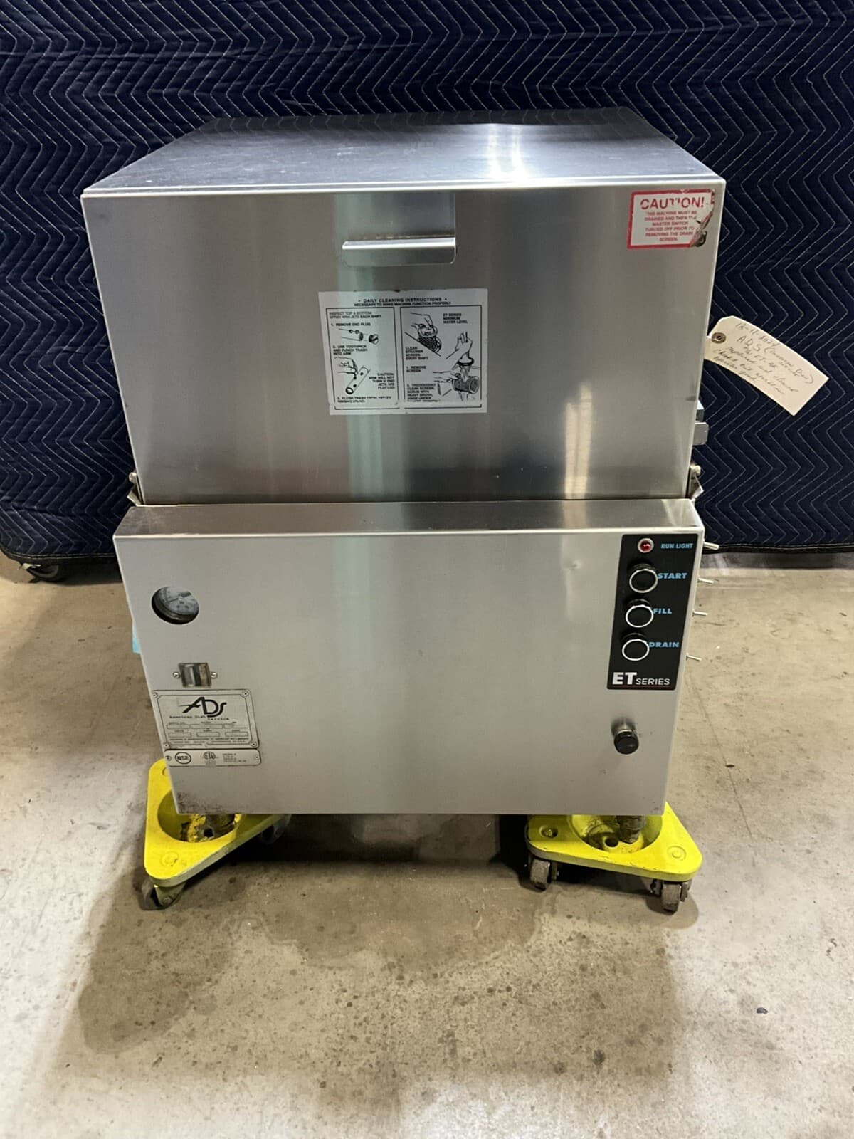 American Dish ET-AF-M-PH 25" Undercounter,37 Racks/Hr-51 Gal/Hr-Low Temp with Bo