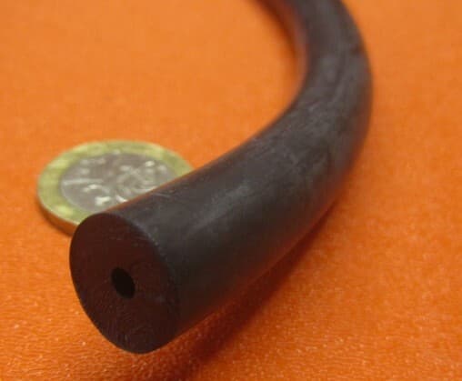 Latex Rubber Tubing Shore A35 Black 1/2" OD x 1/8" ID x 3/16" Wall x 5' Length 4
