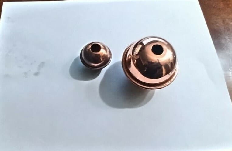 weathervane replacement copper balls 1'' & 2'' for cottage / medium weathervanes 2