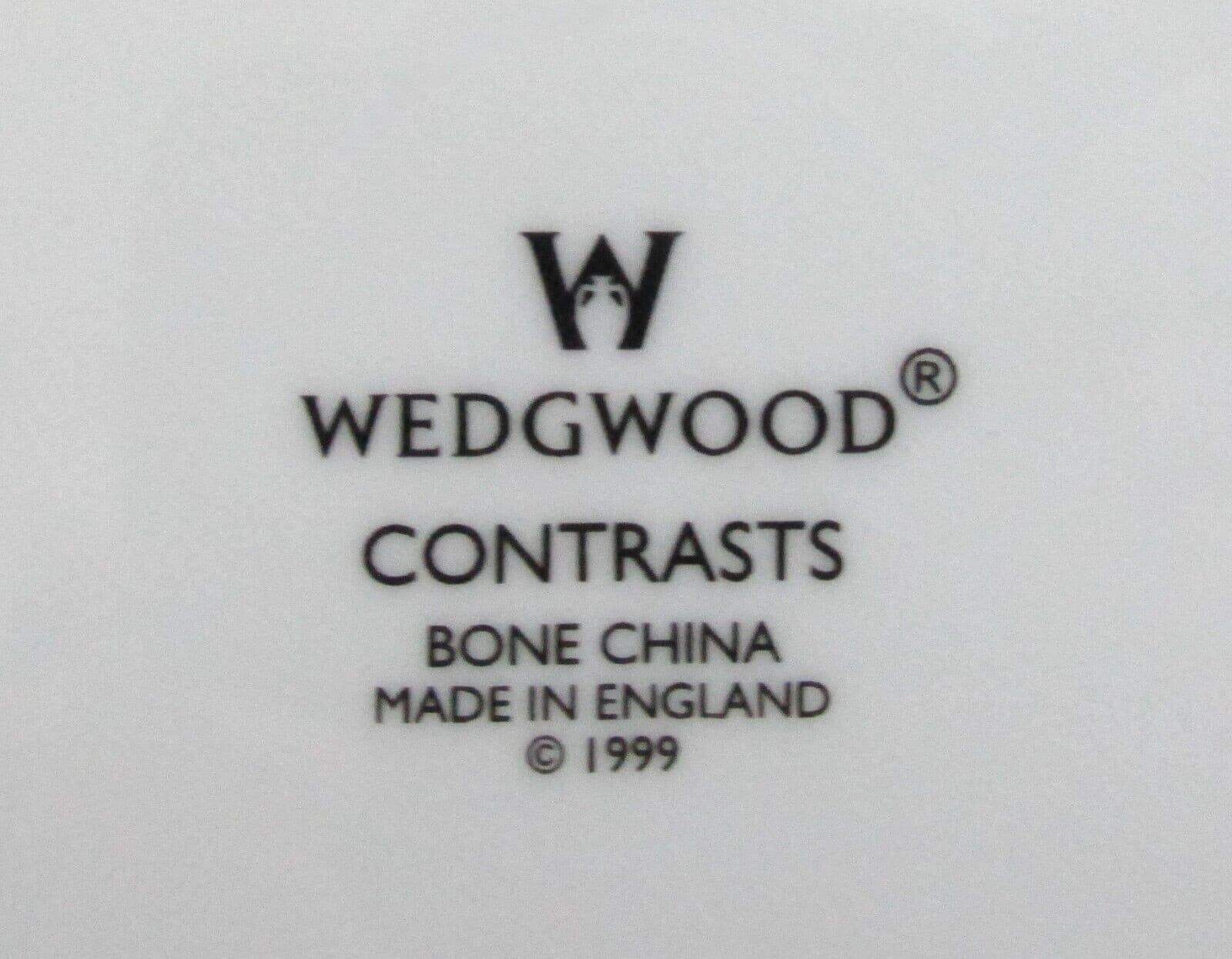 Wedgwood Contrasts Colonnade 13 1/4" Chop Plate Round Platter w/ Platinum- 1999 4