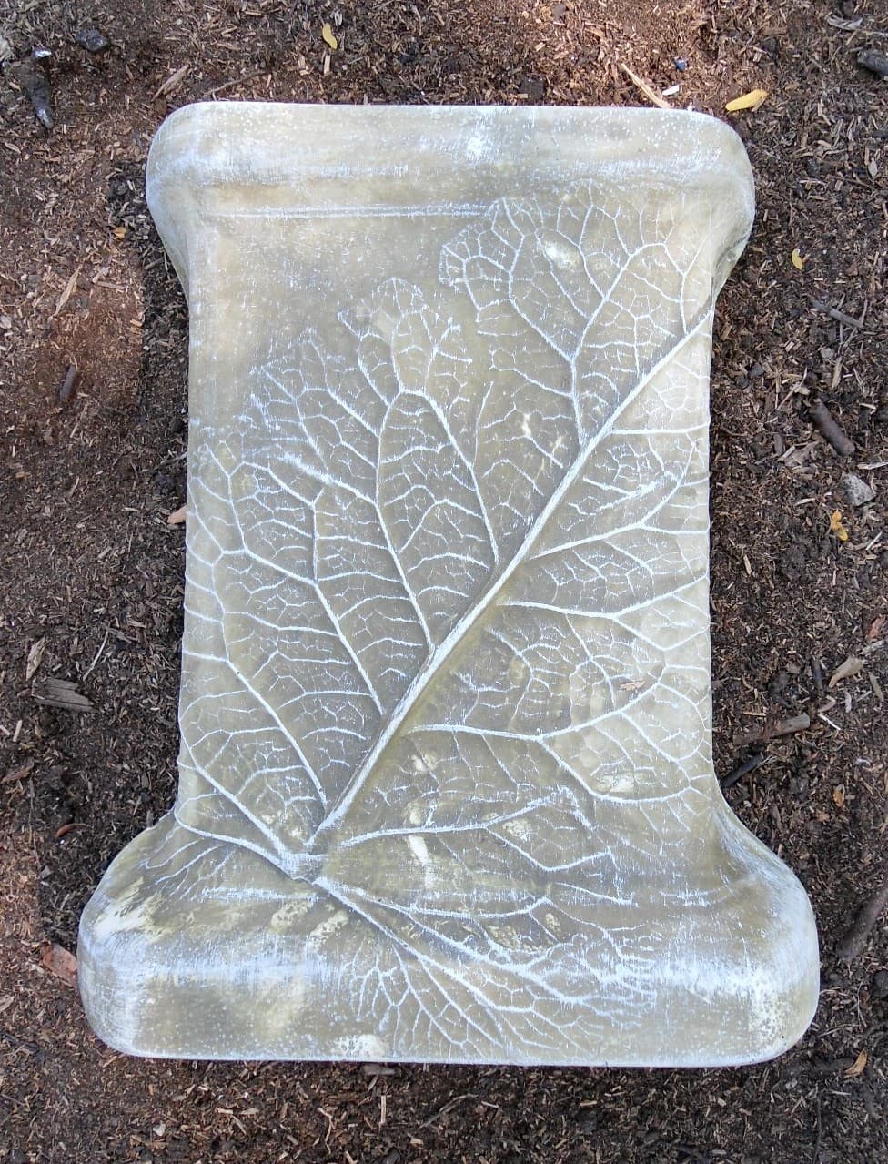 Leaf bench leg plastic mold concrete mould  .150 abs plastic 13.5"H x 12"W x 3"