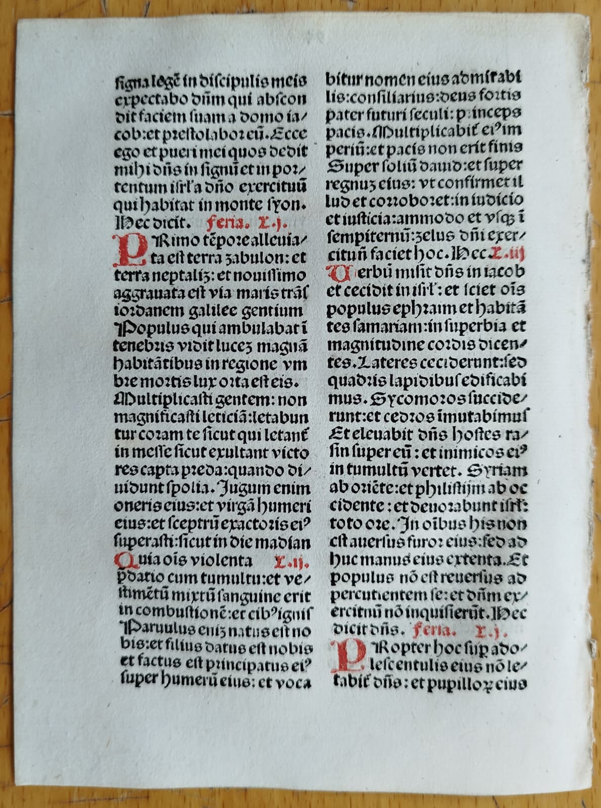 Rubricated Incunable Leaf Brevarium Augsburg (94) - 1495 2
