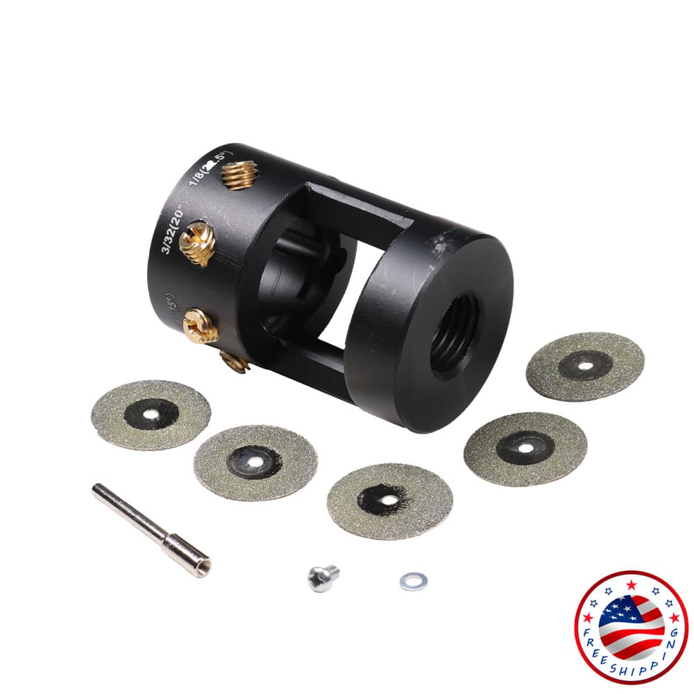 Tungsten Grinder Sharpener Multi-Angle Offsets Head Tool Fits TIG Welding New 3