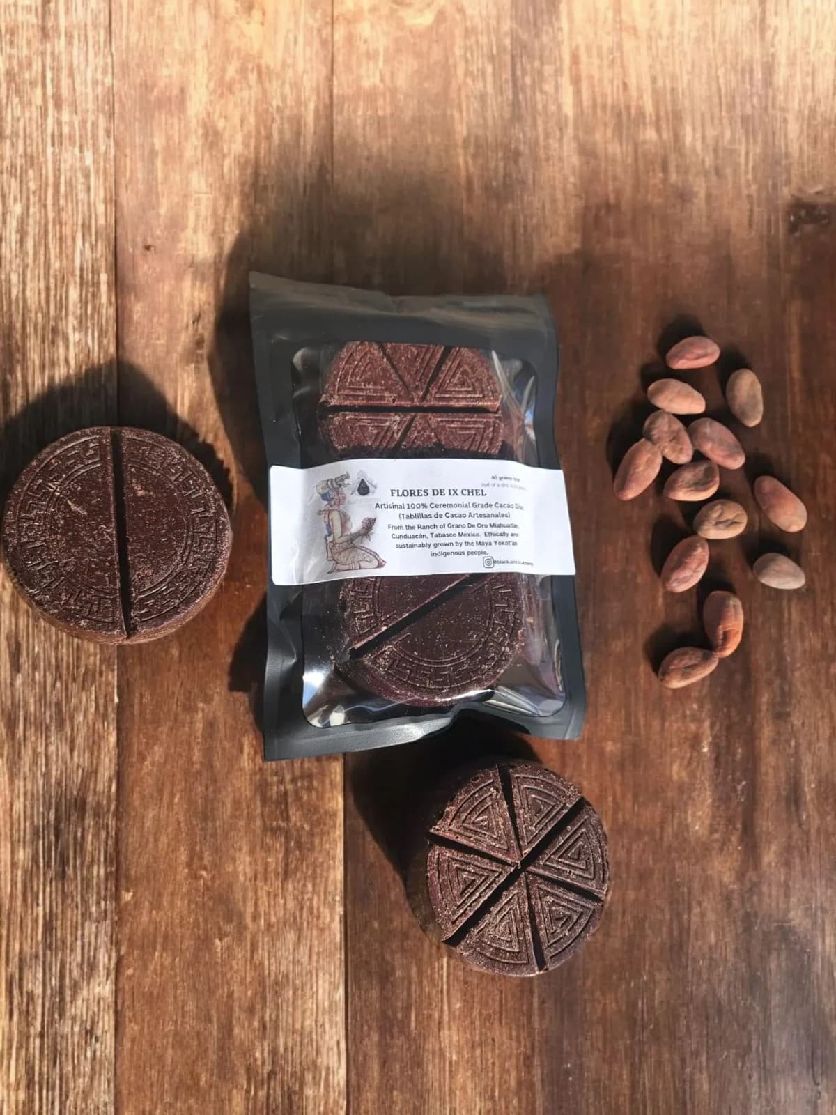 Artisanal 100% Ceremonial Grade Cacao Discs (Tablillas de Cacao Artesanales) 2
