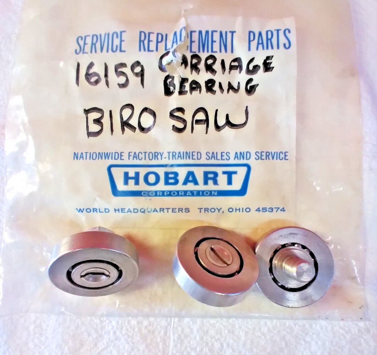 Lot of 3 ~ Biro #16159, Band Saw Table Bearing, Meat Carriage Bearing