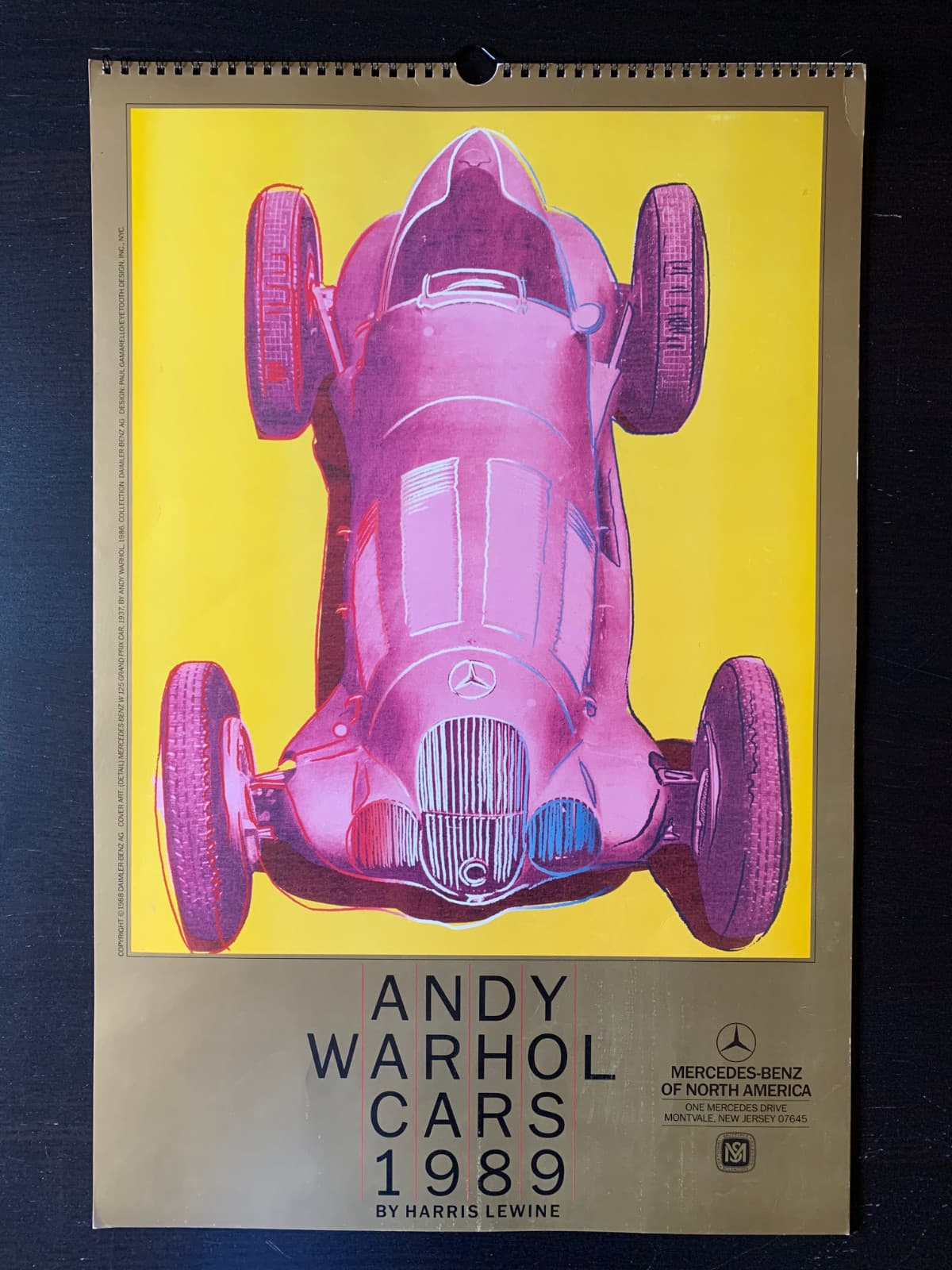 ANDY WARHOL Mercedes-Benz Cars 1989 Calendar 14.5x22 by Harris Lewine Pop Art Ad 2