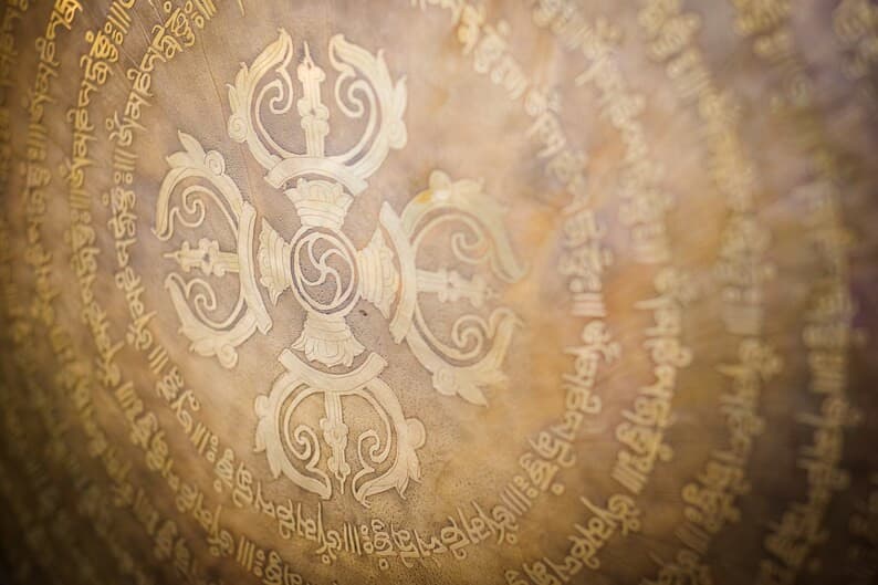 GONG18 Inches for sound healing,meditation, Hand made Hand carving Made in Nepal 3