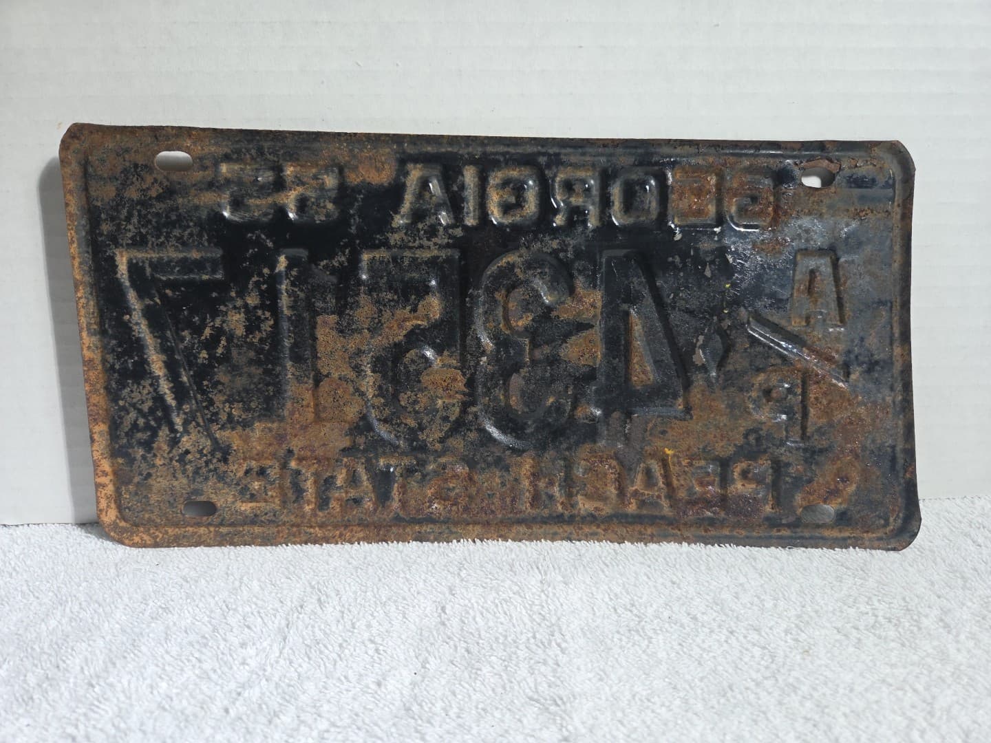 Vintage 1955 Georgia License Plate - Peach State 2