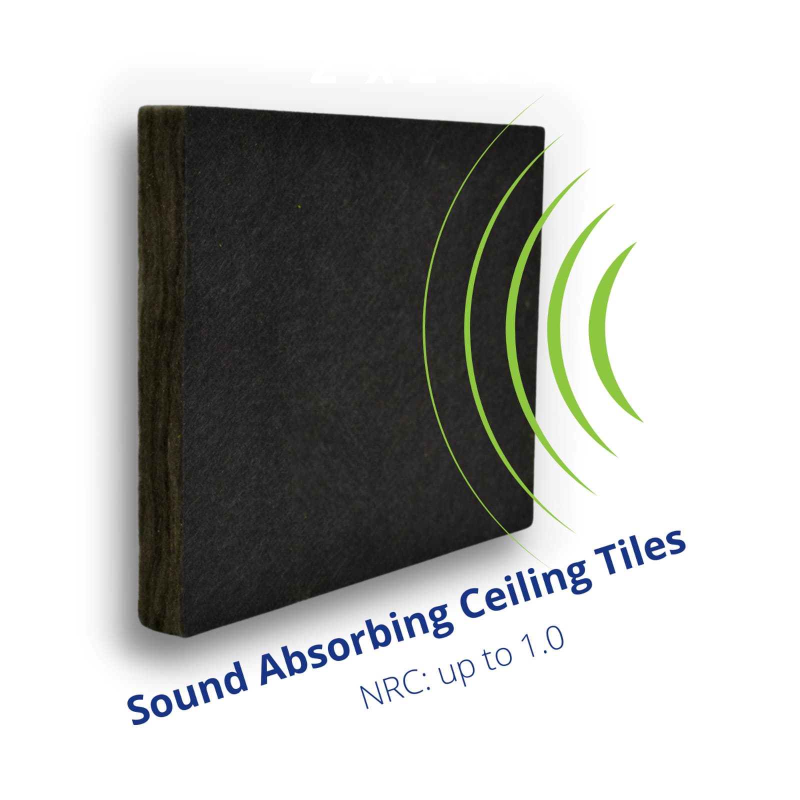 Black Theater Acoustic Drop Ceiling Tiles 24"x24"x2" Sound Absorbing, 10 pcs 2
