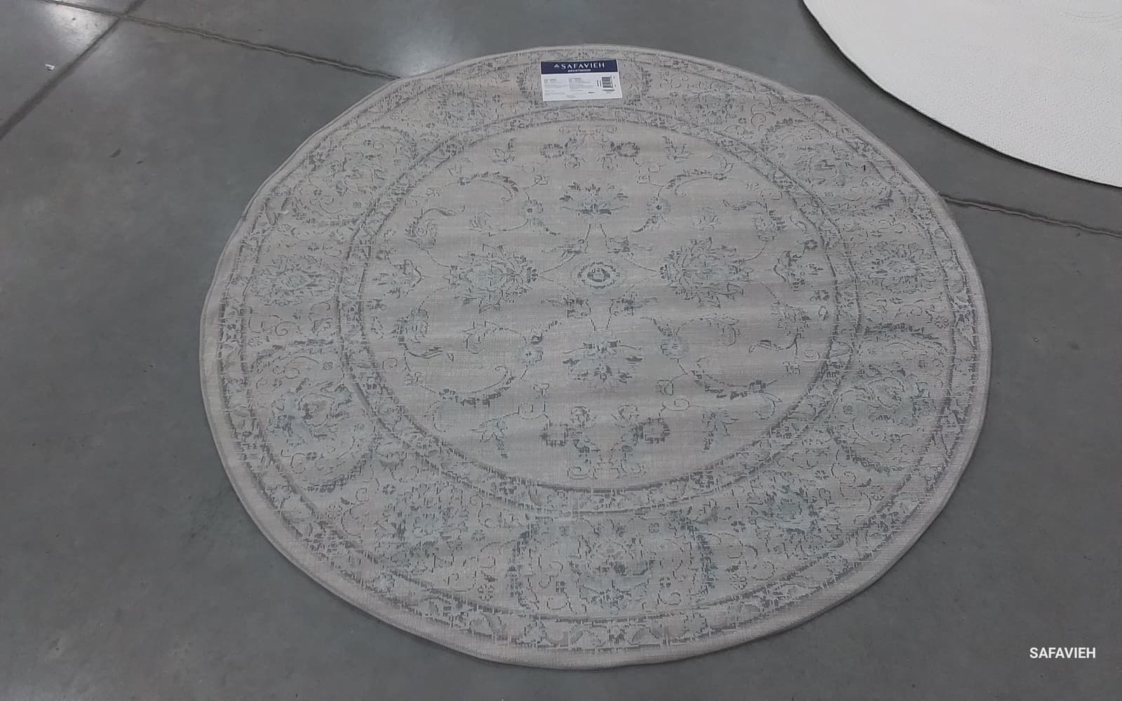 LIGHT GREY / BLUE 5'-0" x 5'-0" Flaw in Rug, Reduced Price 1172790283 BNT854G-5R 2