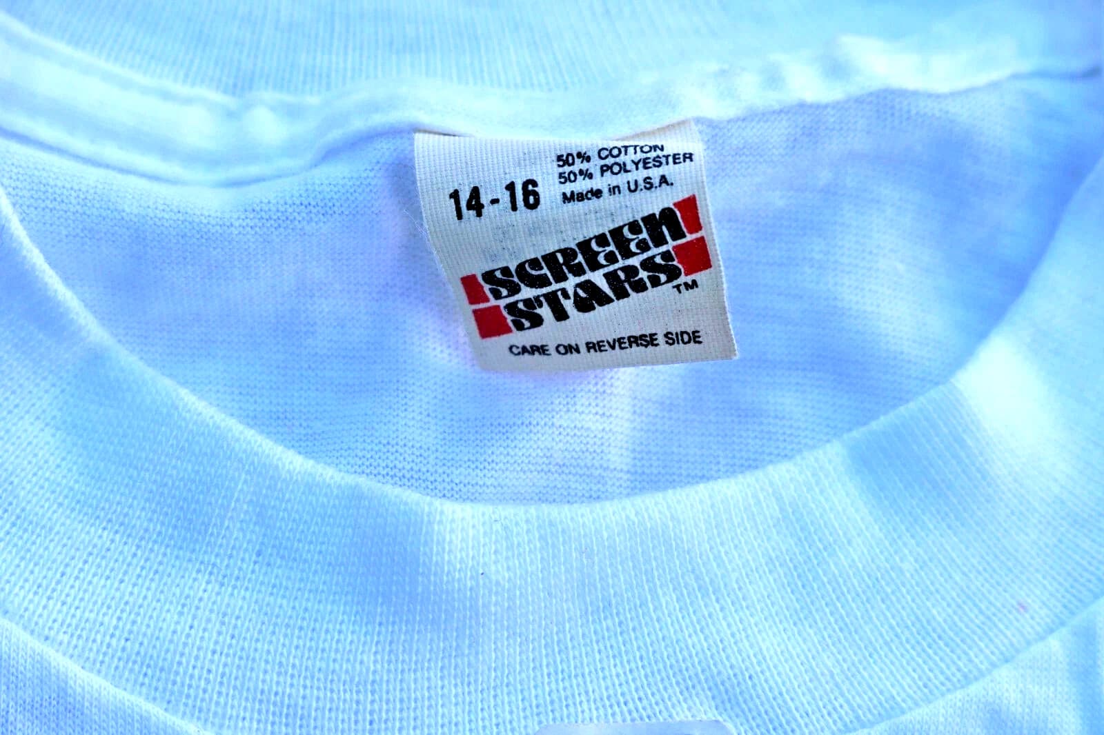 VINTAGE 1984 MICHAEL JACKSON BEAT IT ALBUM PROMO T-SHIRT WHITE SIZE 14-16   RARE 2