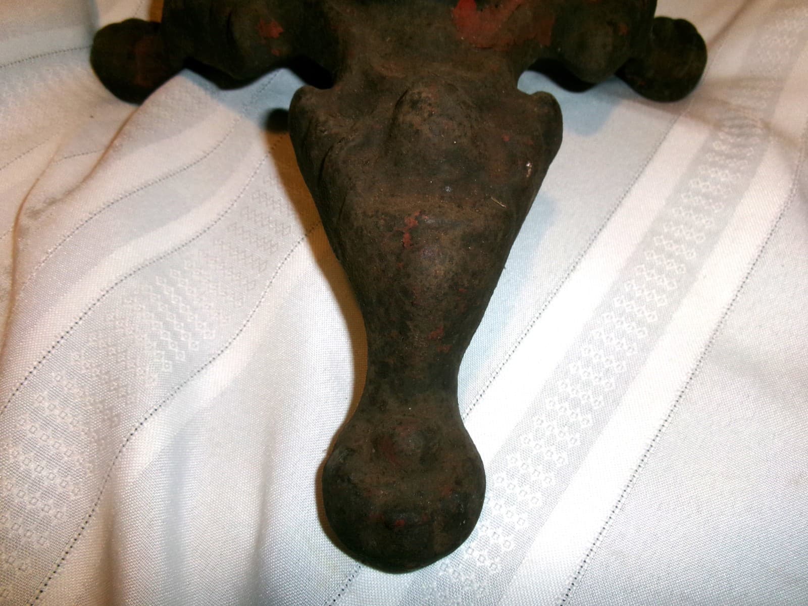 Antique/Vintage Cast Iron 3 Leg Claw Foot Ornate Flagpole Stand Holder Base L@@K 4