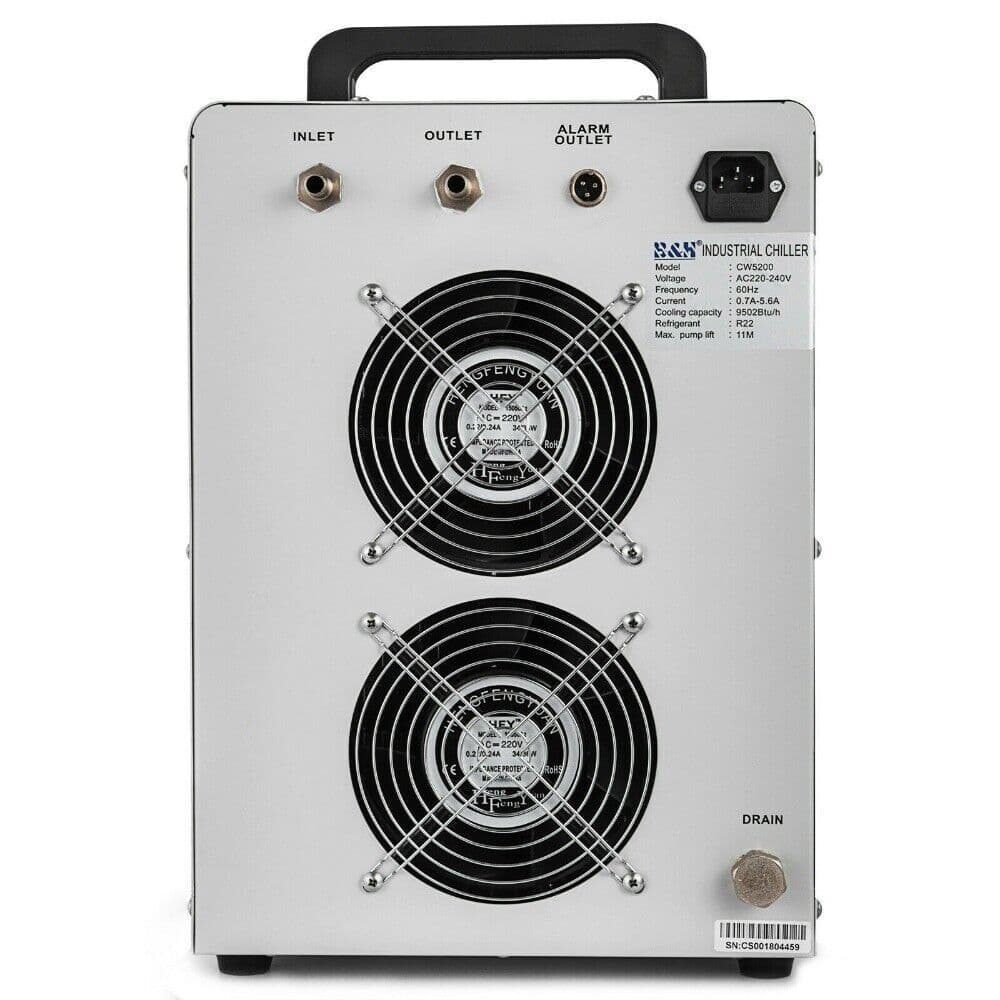 VEVOR 8.5L Water Chiller CW-5000 for 50-150W CO2 Laser Tubes CO2 Laser Engravers 6