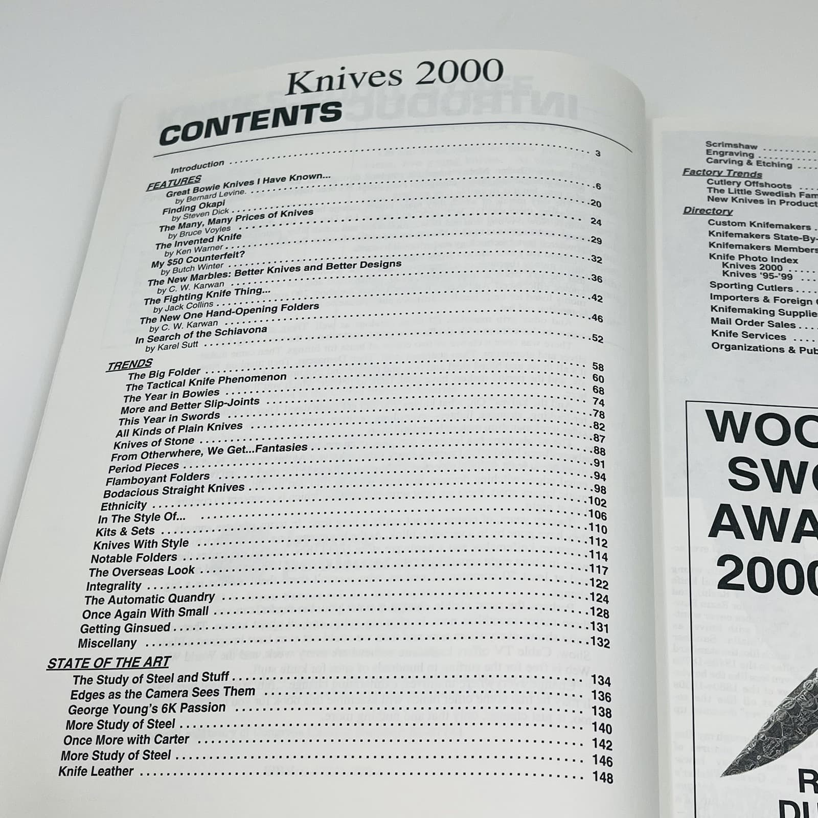 Knives 20th Twentieth Annual Edition 2000 Book Ken Warner Illustrated 2