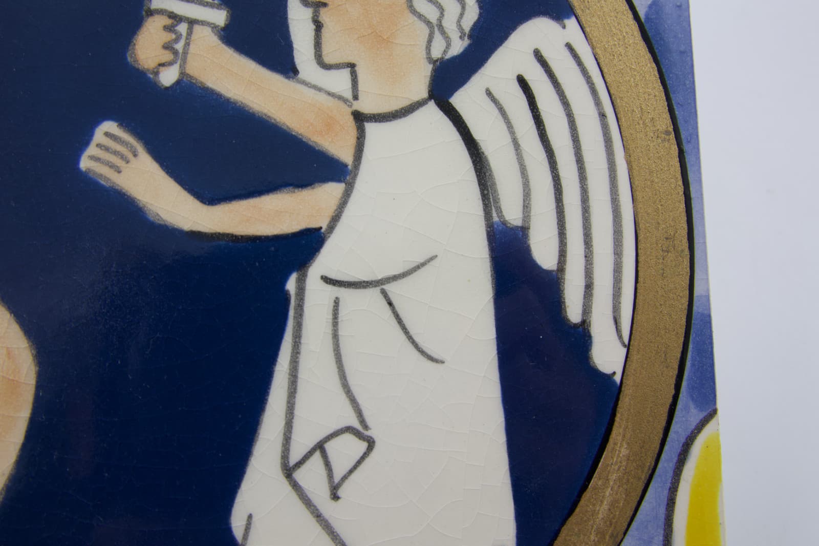 Vtg Mirjana Mladinov Adam & Eve 13th C. Schocken Bible Religious Jerusalem Tile 6