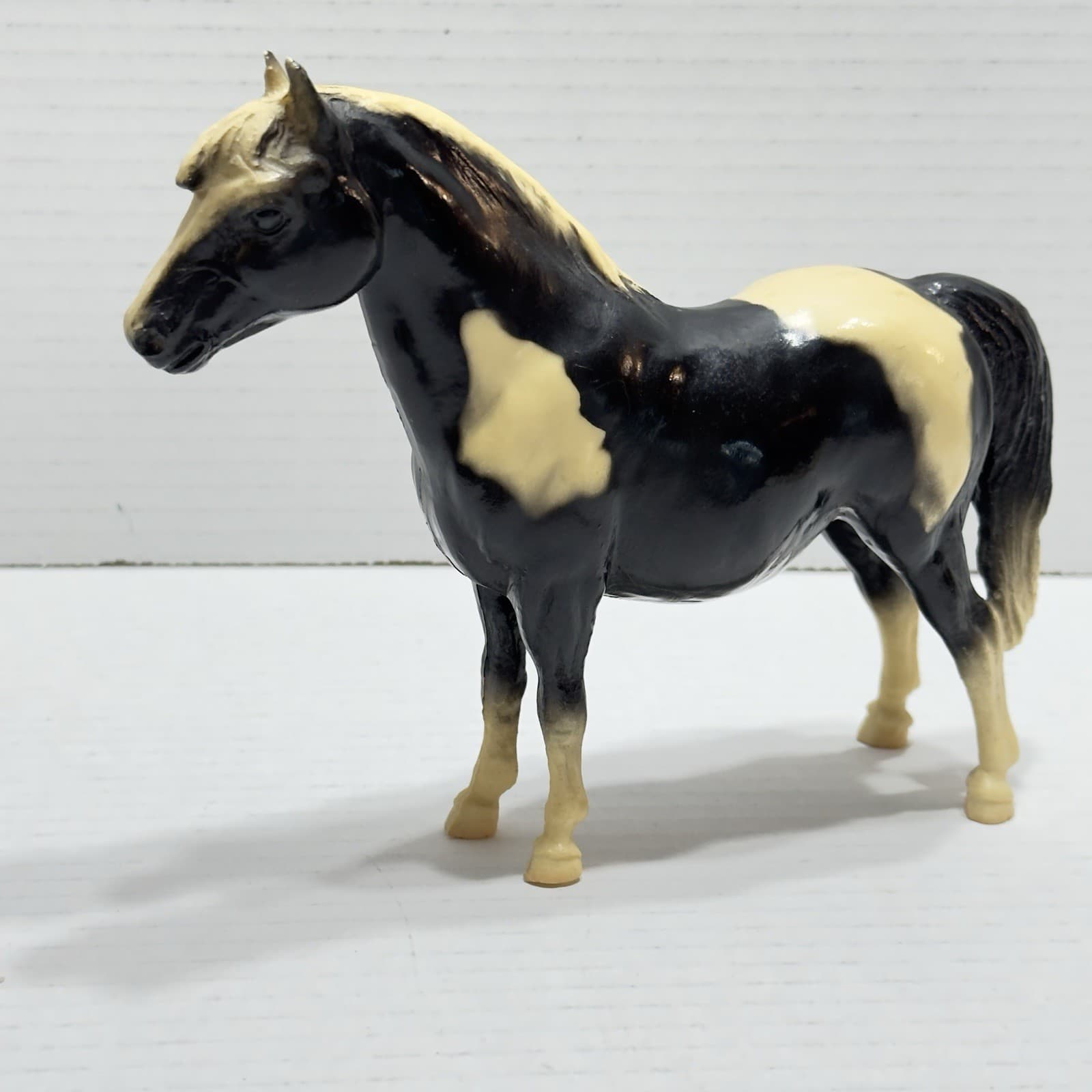 Vintage Breyer Shetland  Pony mark on belly with C Hess mark Black Beige Nice! 3