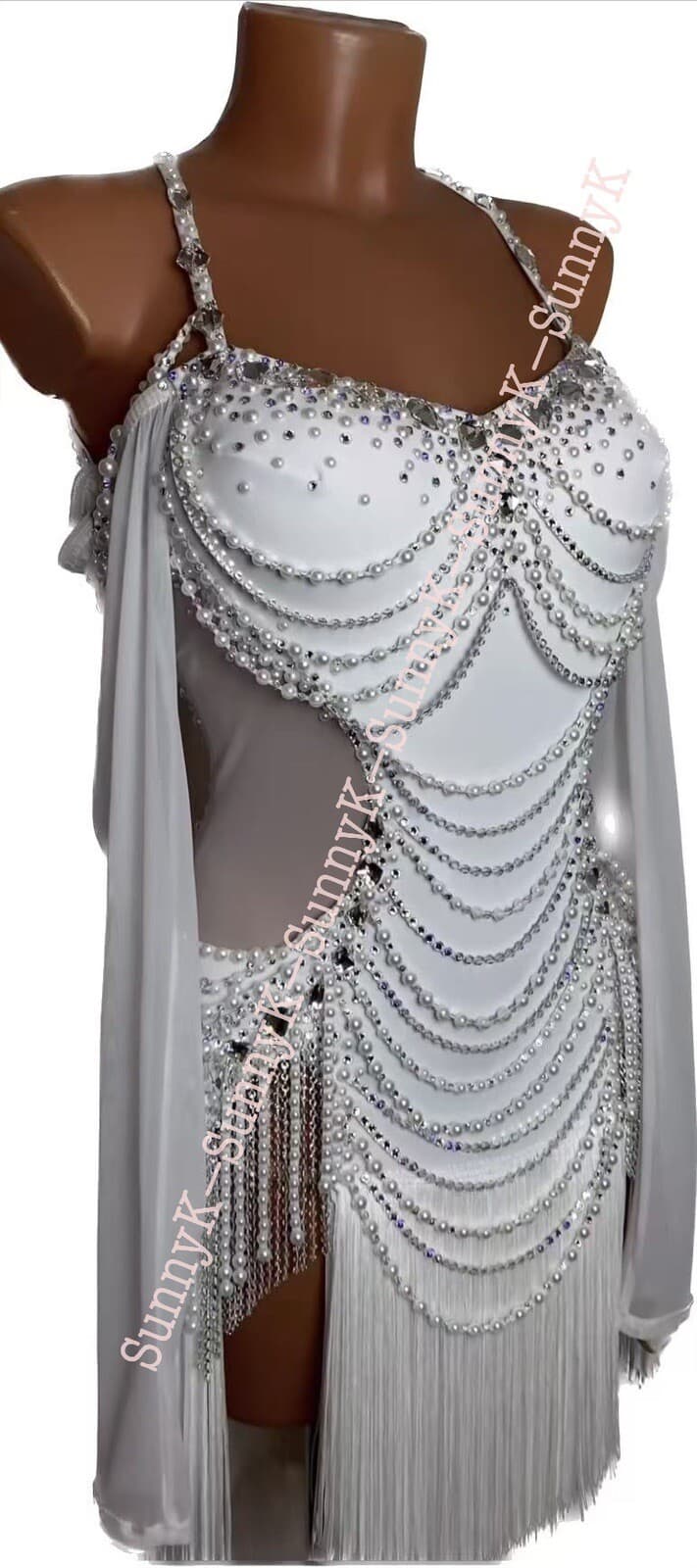 jz Handmade Women Samba Ballroom Swing Salsa Rumba Latin Dance Dress RHYTHM