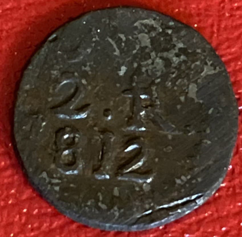 1812 Two Real SUD Coin A45 6