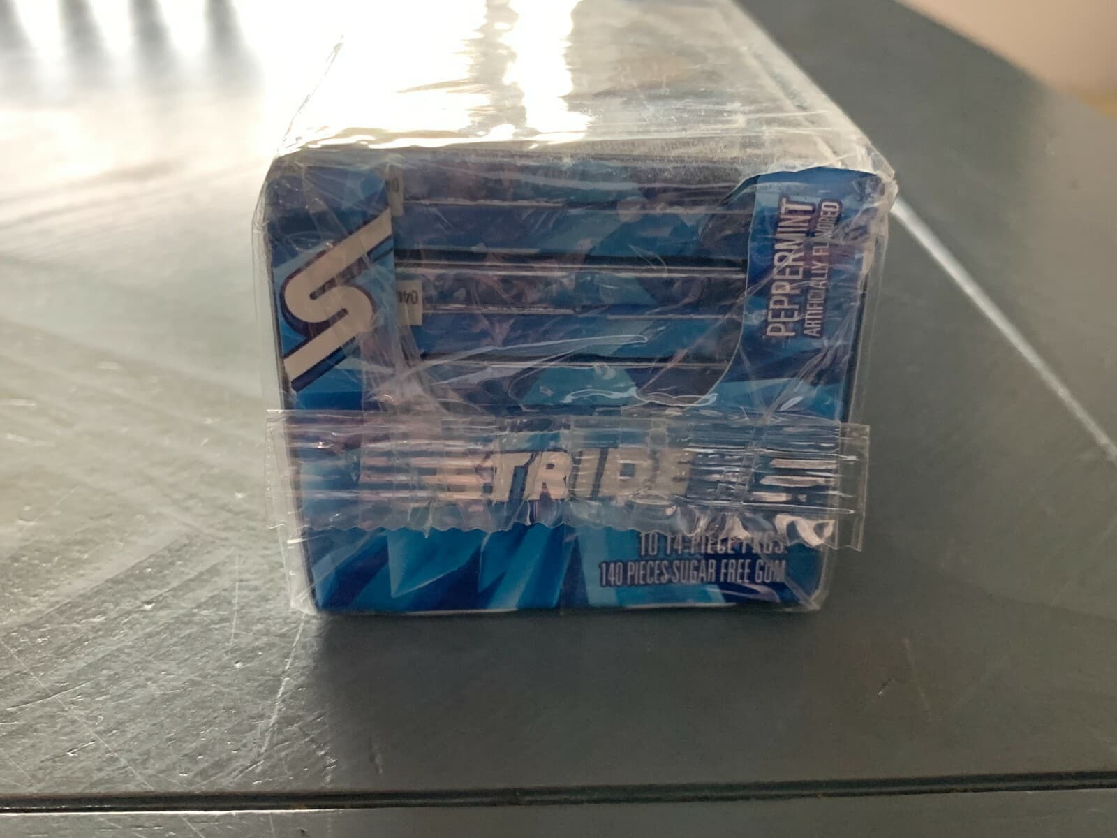 10 PACKS STRIDE PEPPERMINT CRUNCH REACTORS GUM DISCONTINUED COLLECTORS - BB 7/19 3