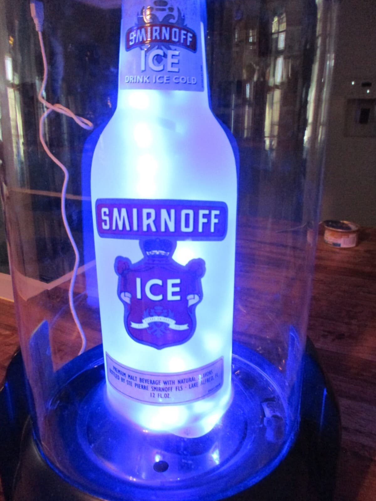 Smirnoff Ice lighted bottle glorifier display electric sign works looks great 2