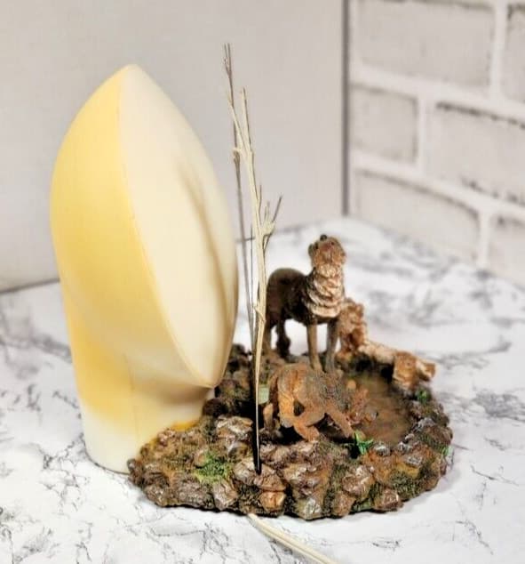 American Indian Rustic Wolves Wolf Cabincore Western Light Moon Watering Hole 4