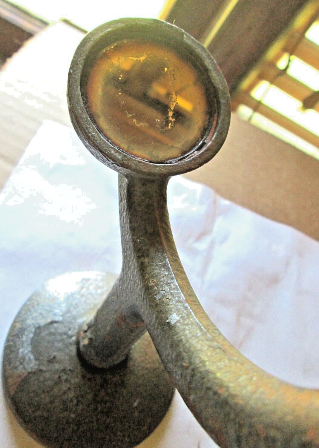 ANTIQUE SOLID BRASS, GRAIN FOCUSER 7138 MICROSIGHT 8 1/2" X 4 3/4" X 3 1/8" USED 2