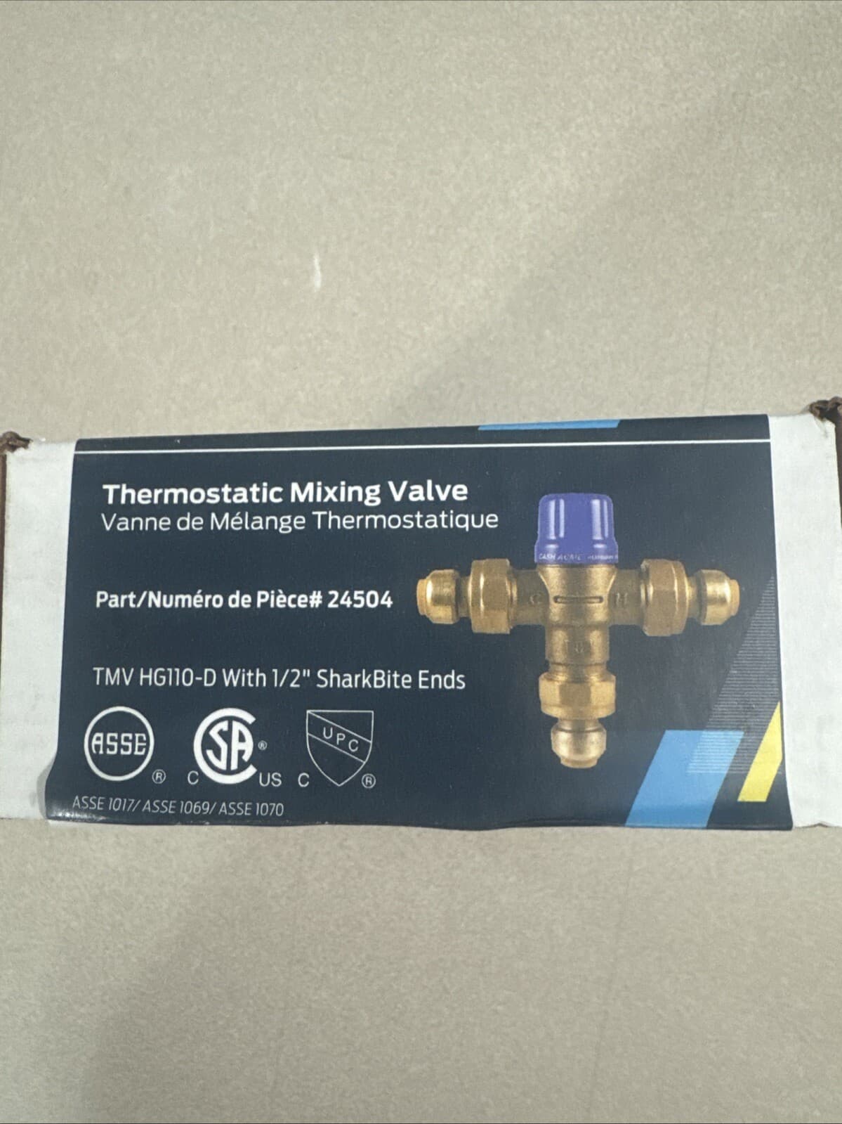 Cash Acme HG110-D Thermostatic Mixing Valve with 1/2" SharkBite Ends 4