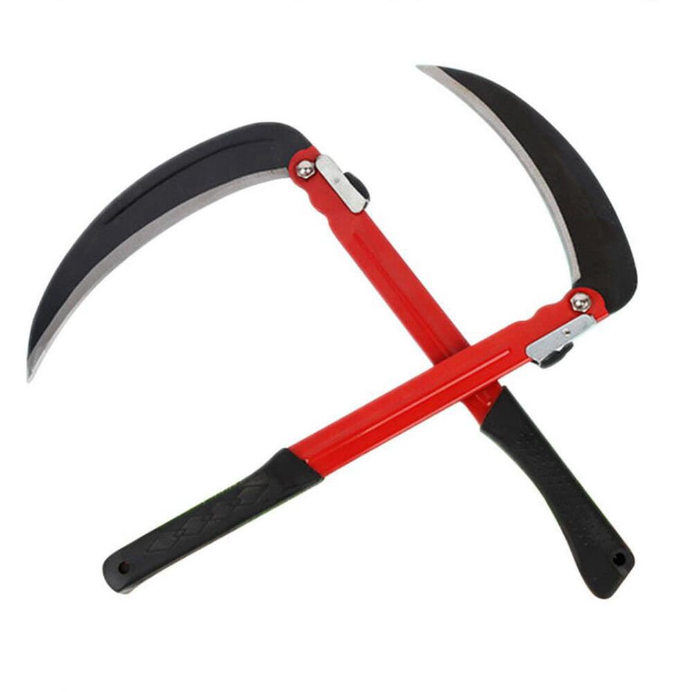16" Folding Sickle Grass Cutter Remover Hand Scythe Blade Farm Yard Triming Tool 6