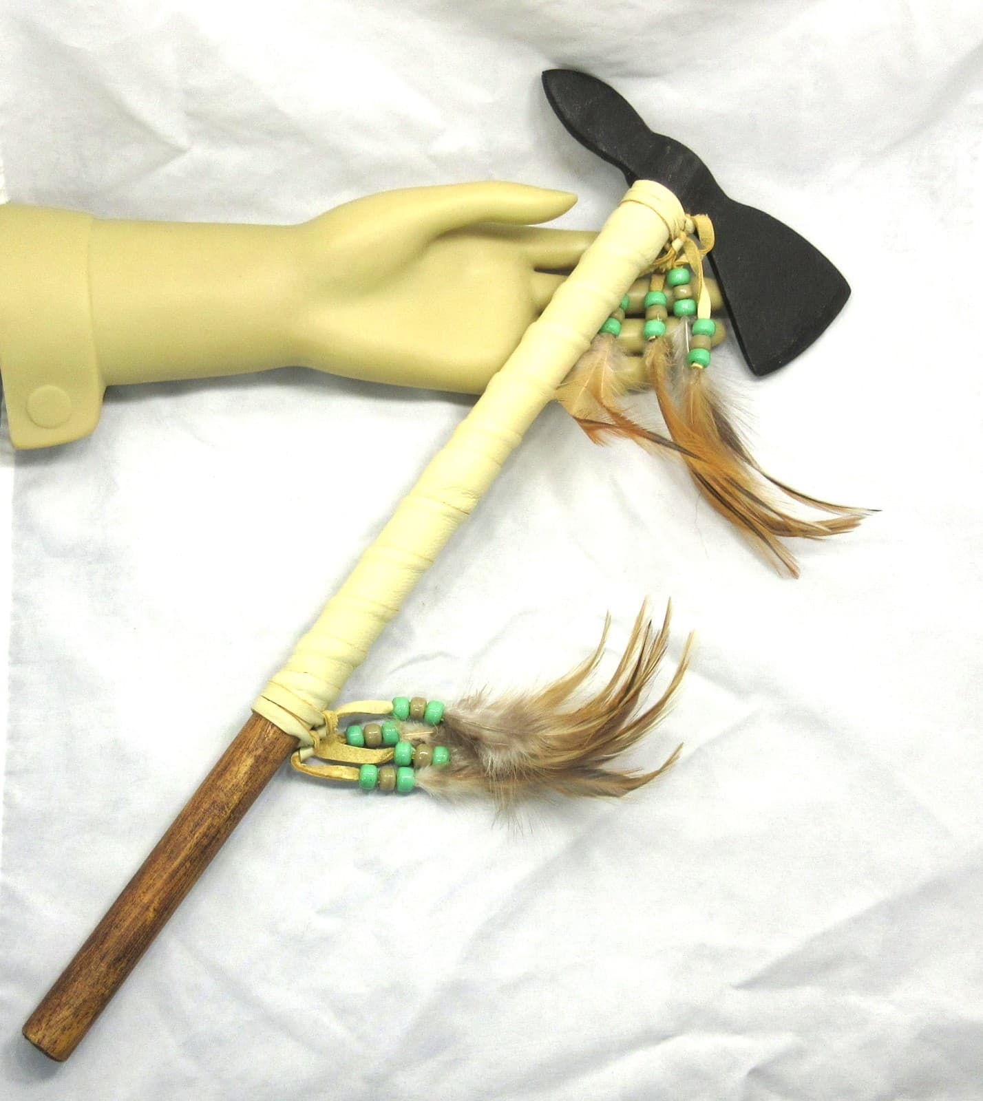 Native American War Club, Cherokee Made, Battle Axe, Tomahawk, Decor COA, #36 5