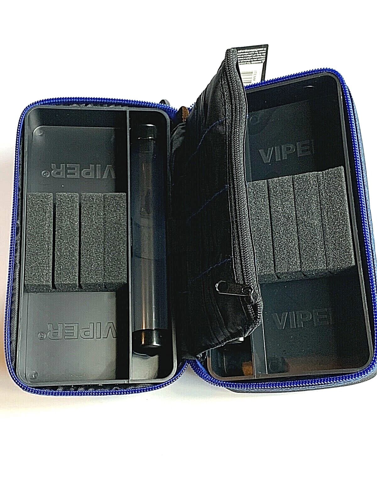 VIPER GLD PLAZMA PRO DART CASE BLK W/ BLUE TRIM PHONE PCKET. FREE SHIP & FLIGHTS 6