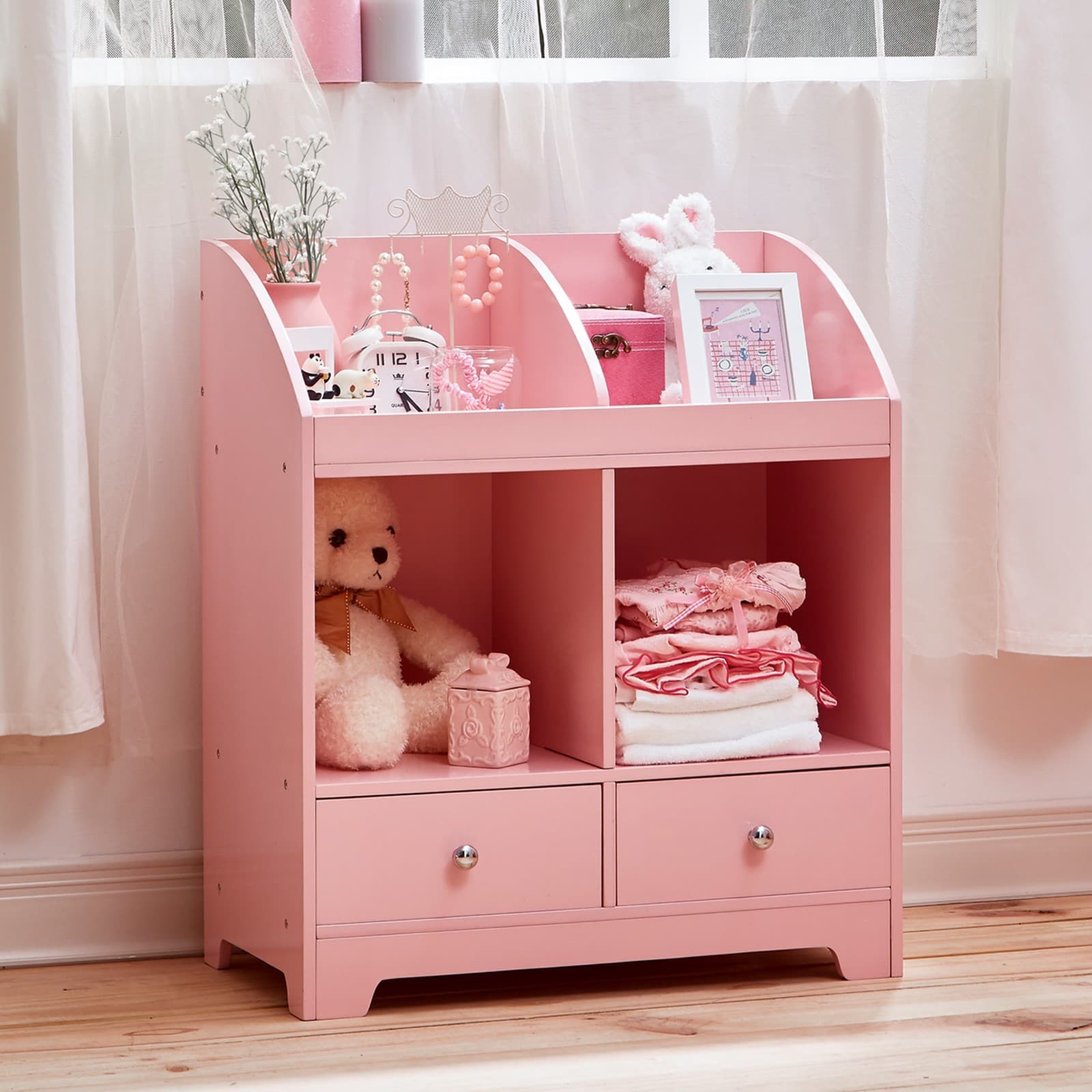 Fantasy Fields Little Princess Cindy Wooden Storage Cubby, Pink 2