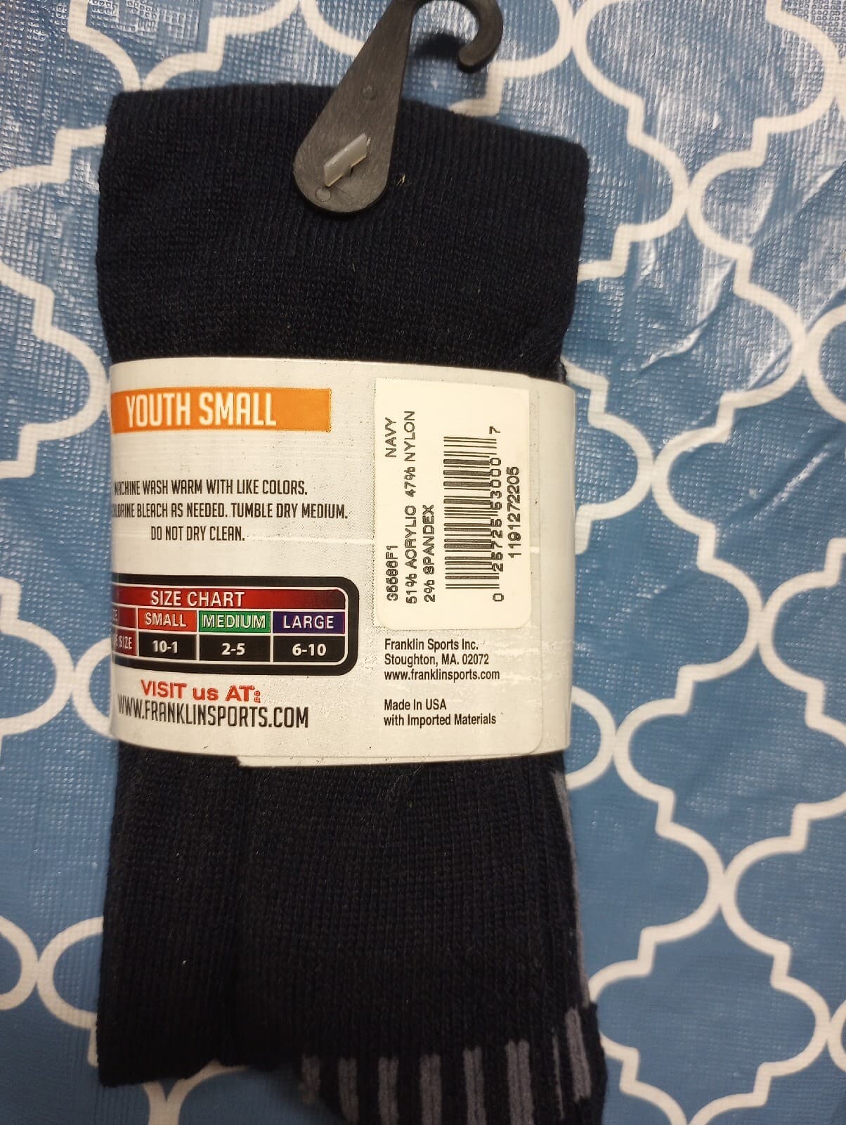 Youth Franklin Baseball Socks 1 Pair Size 10 to 1 Play Ball 2