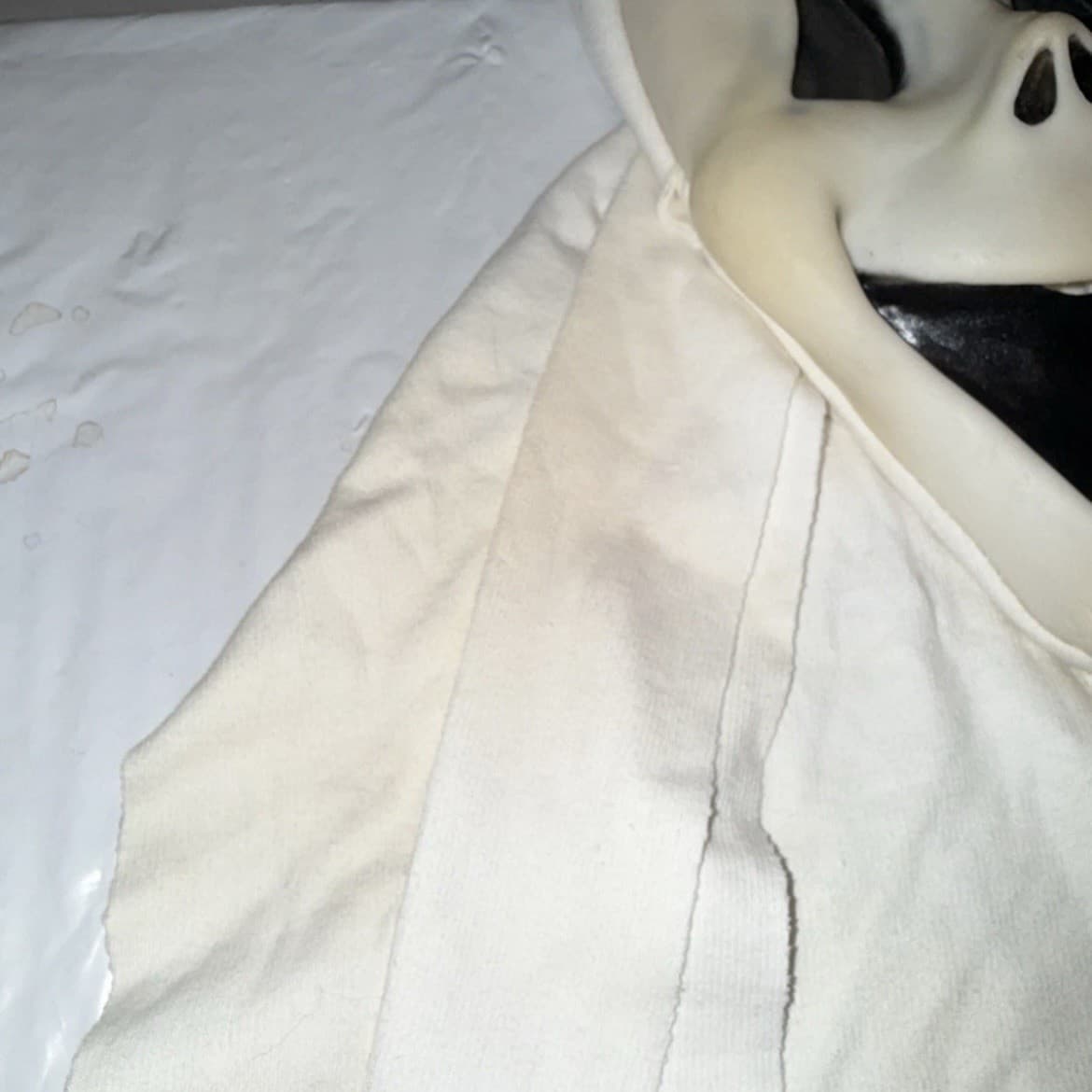 Fun World Div Gen 1 Silly Ghost Halloween Mask White Cotton Shroud 1992-1995 4