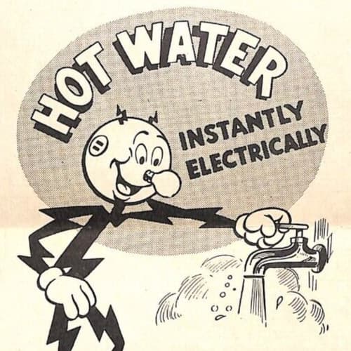Potomac Edison Power Reddy Kilowatt 1948 "Hot Water Instantly" Calendar Scarce