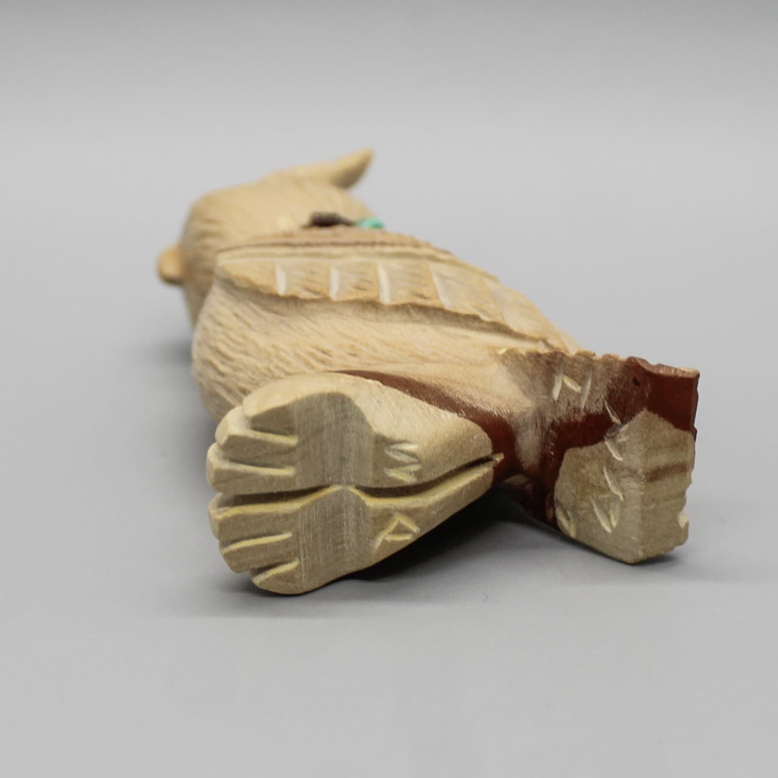 ZUNI FETISH-PICTURE JASPER HORNED OWL FETISH by DOUGLAS MARTZA - NATIVE AMERICAN 4