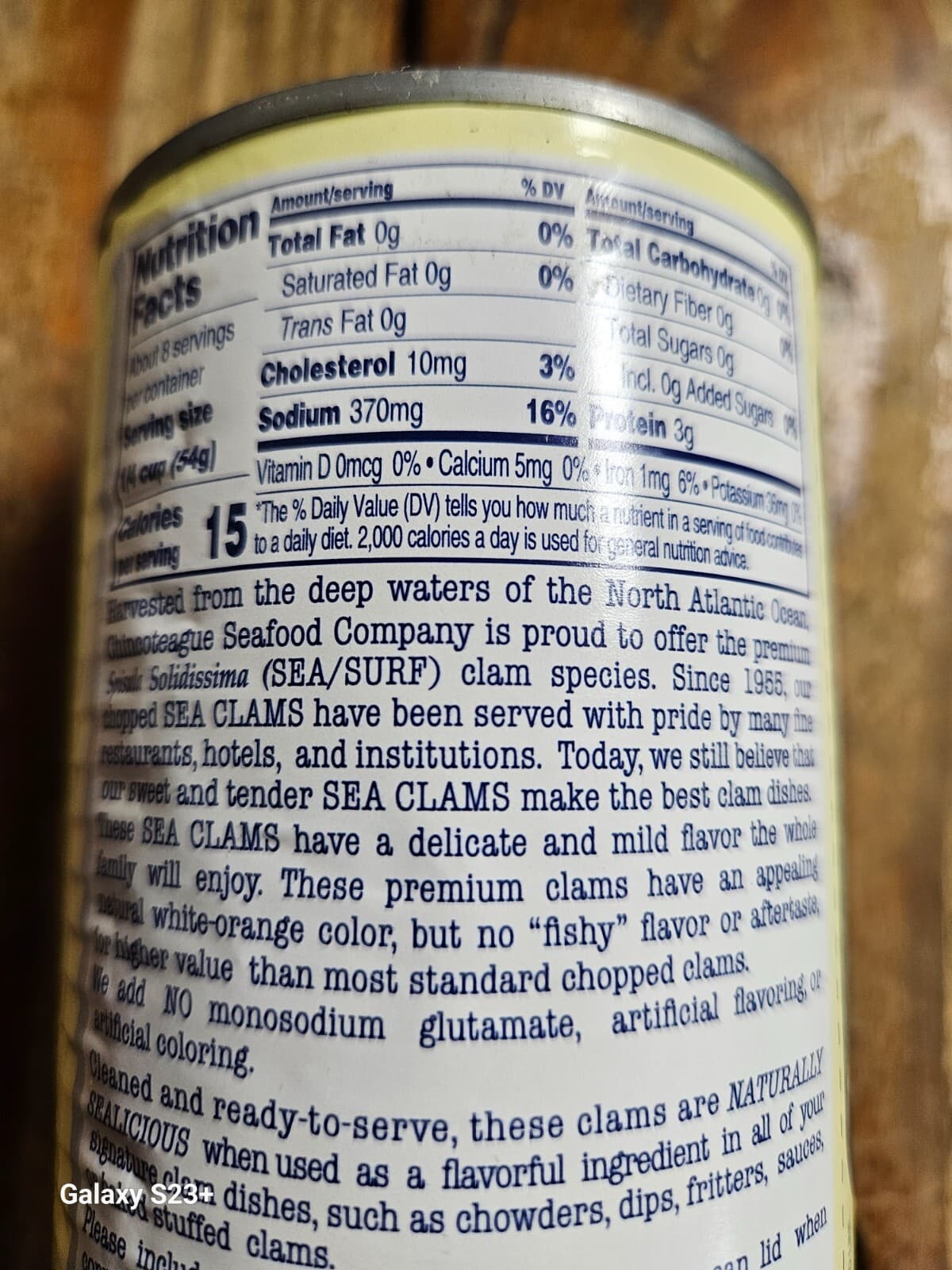 Chincoteague 15 oz Chopped Sea Clams With Free Shipping ( 6 pack) 2