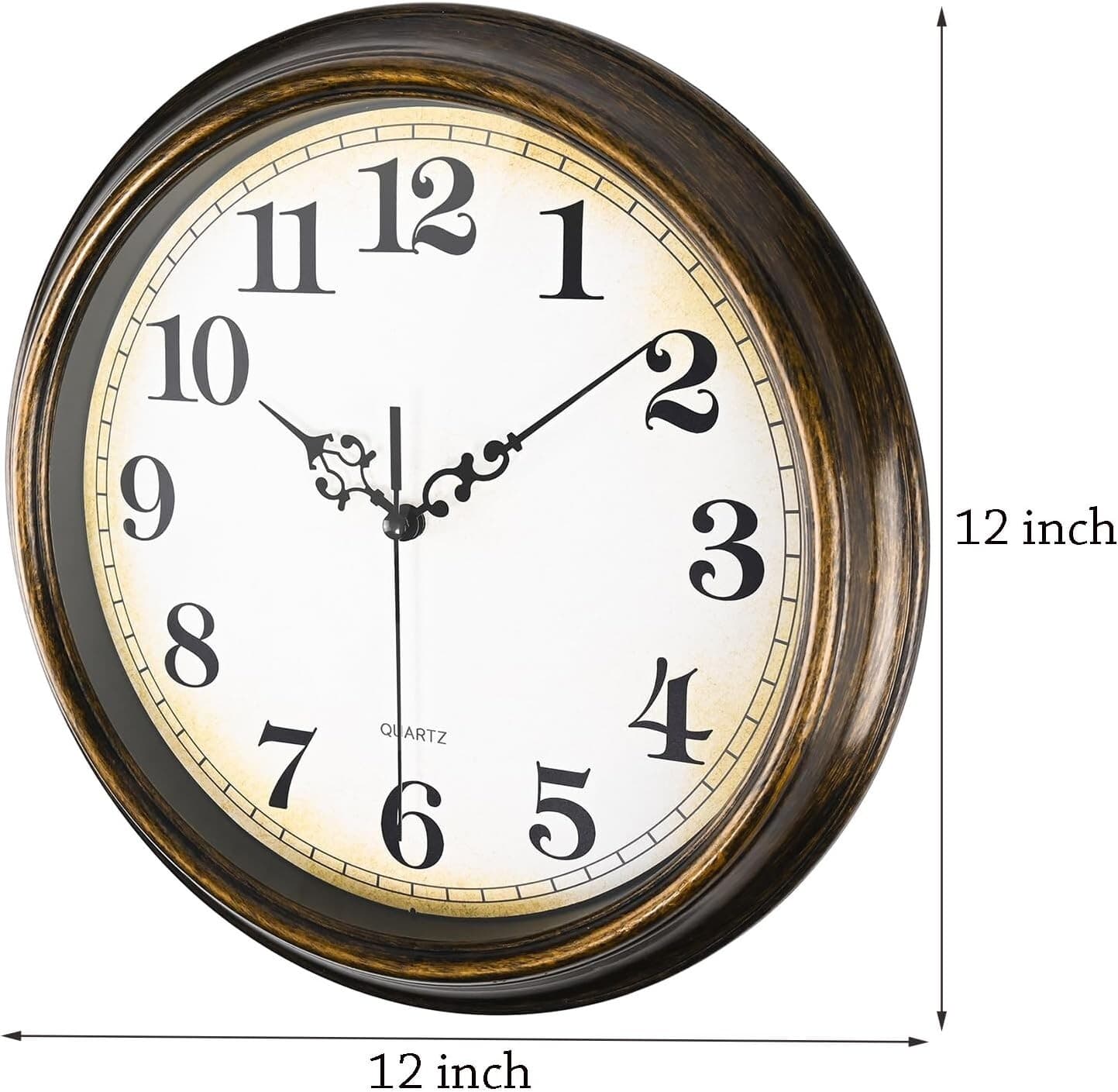 Wall Clock Battery Operated Silent Non-Ticking Vintage Wall Clock for LivingRoom 3