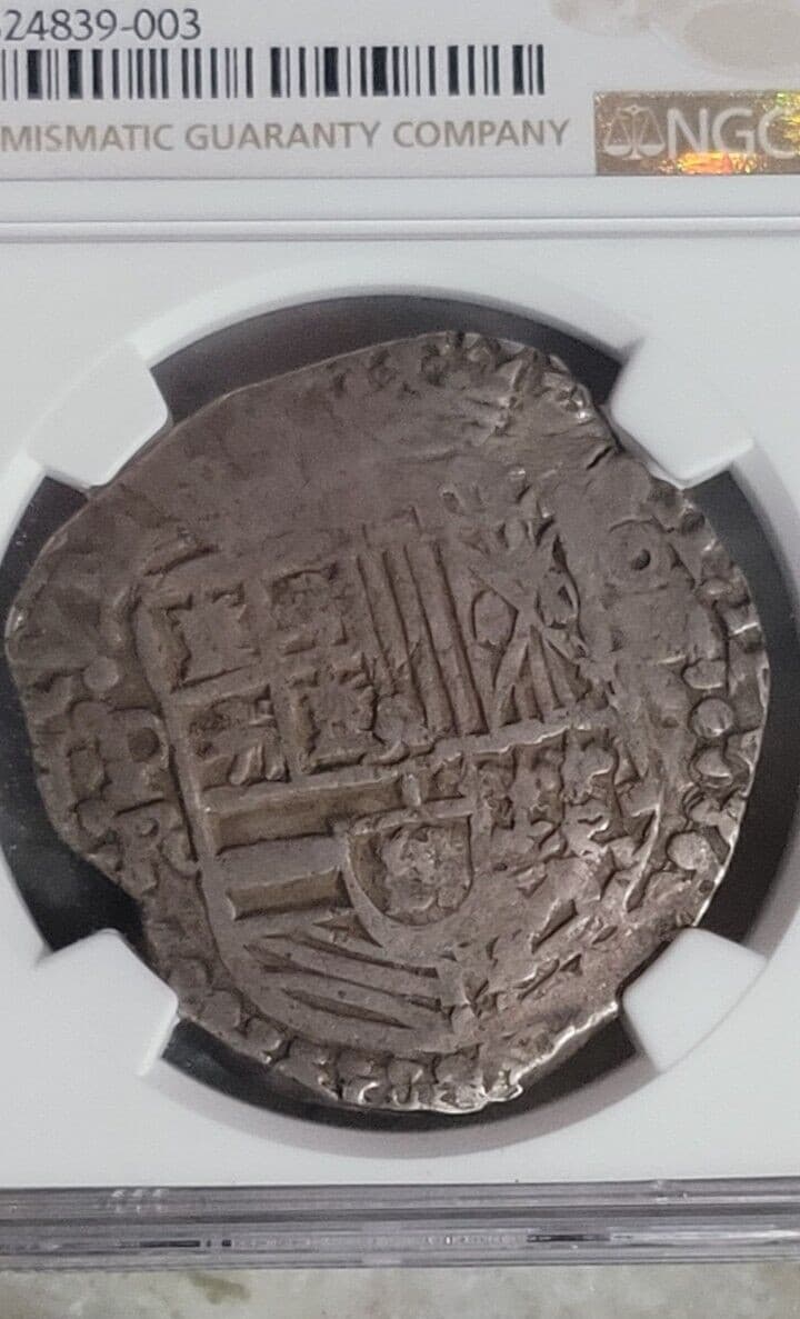 (1603-12) PHILIP III 8 REAL COB NGC VF30 COLONIAL ERA BOLIVIA P R Silver 3