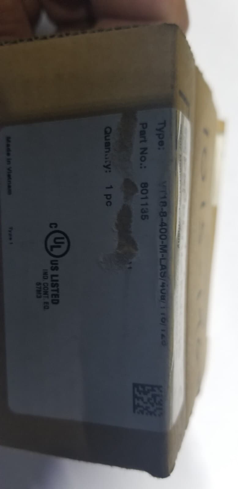 PEPPERL FUCHS 801135, DIFFUSE MODE SENSOR VT18-8-400-M-LAS/40A/118/128 #306759 2