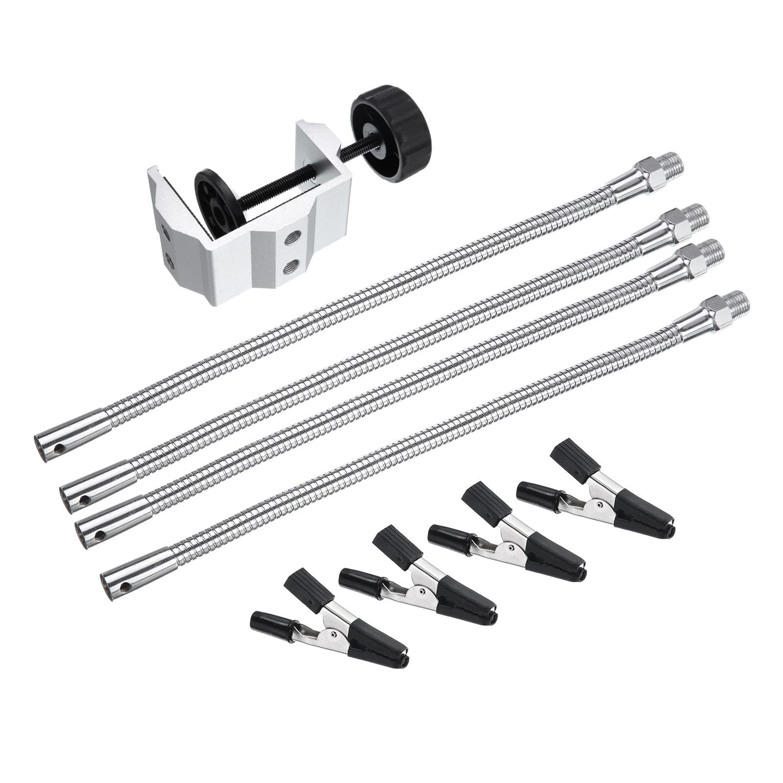 Soldering Helping Hands,Third Hand Tool with Arms & 4 Alligator Clip,Silver,10" 3