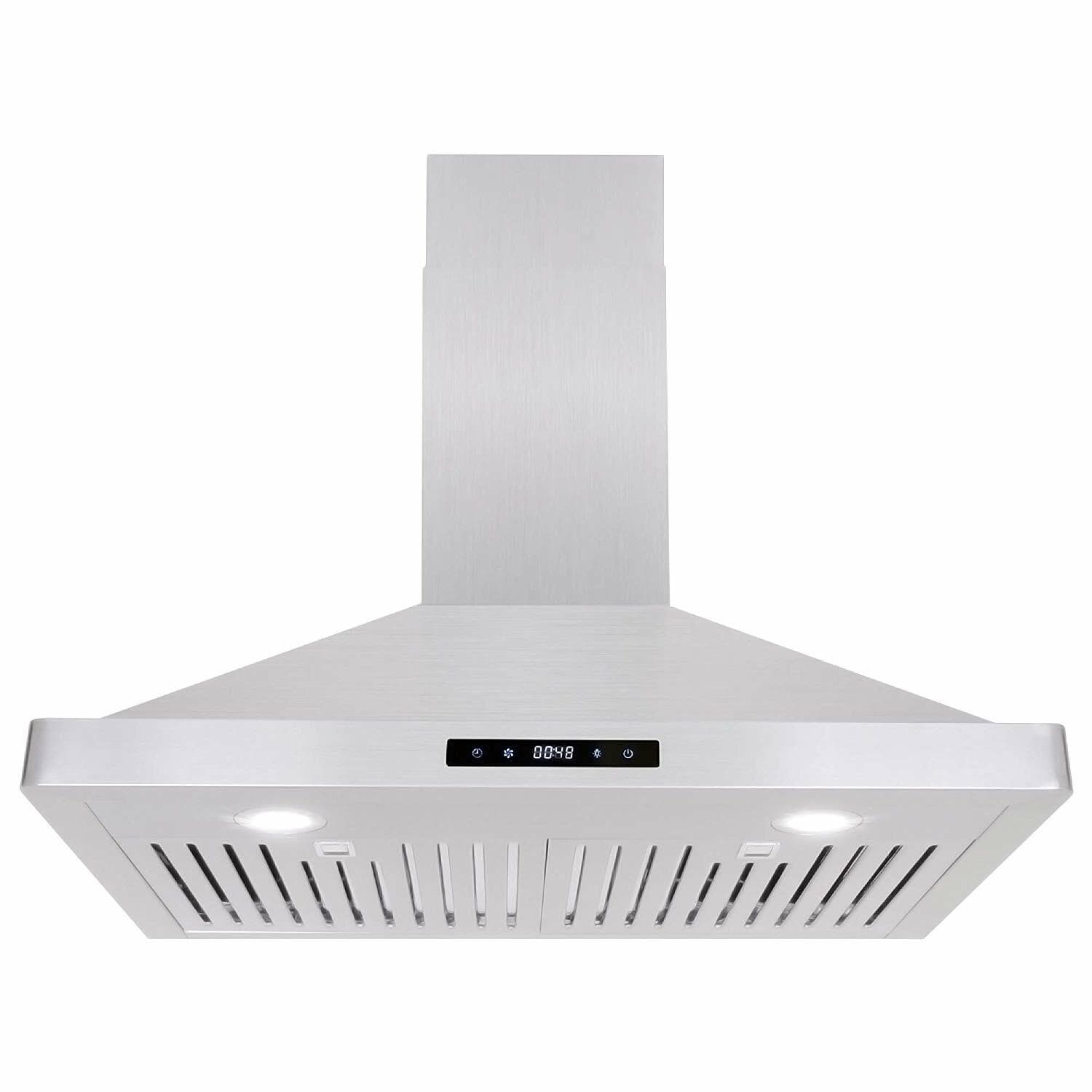 30 INCH WALL MOUNT VENT HOOD (OPEN BOX) STAINLESS STEEL, PERMANENT FILTERS, LED 2