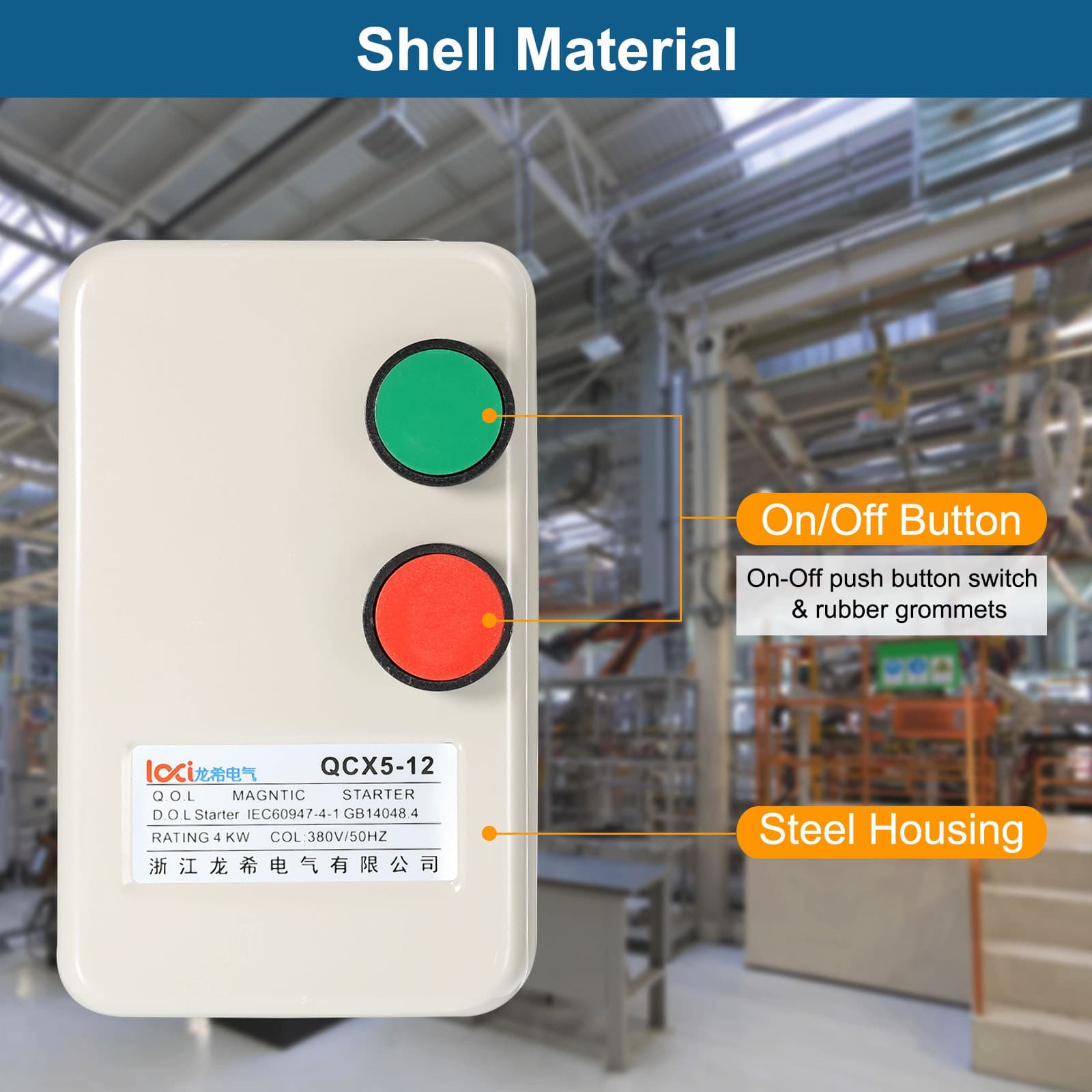 380V 4KW 5HP Magnetic Electric Motor Starter for AIR COMPRESSOR Motor Starter 3